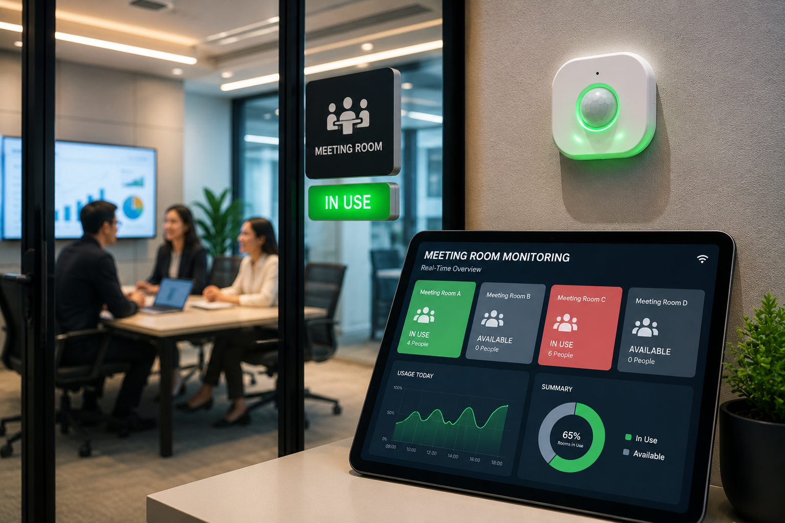 Monitoring Ruang Meeting Kantor Secara Real-Time Menggunakan IoT Occupancy Sensor