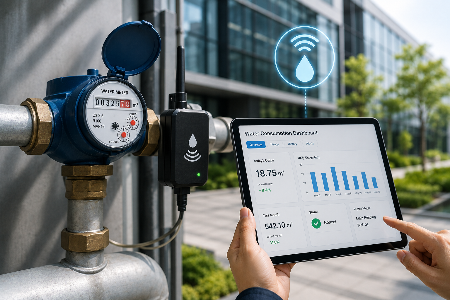 Monitoring Konsumsi Air Gedung Menggunakan IoT Water Meter