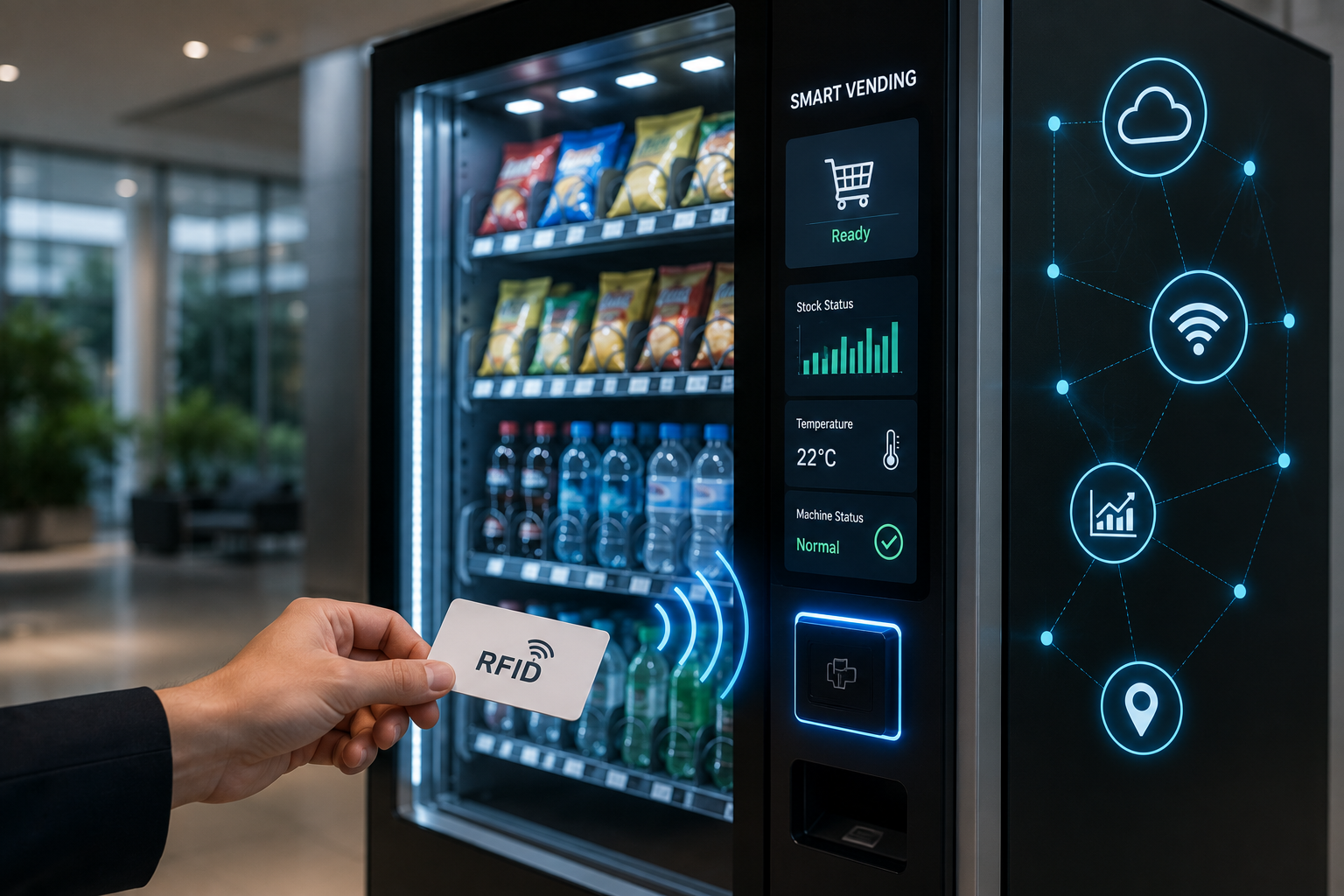 How RFID and IoT Support Smart Vending Machine Operations