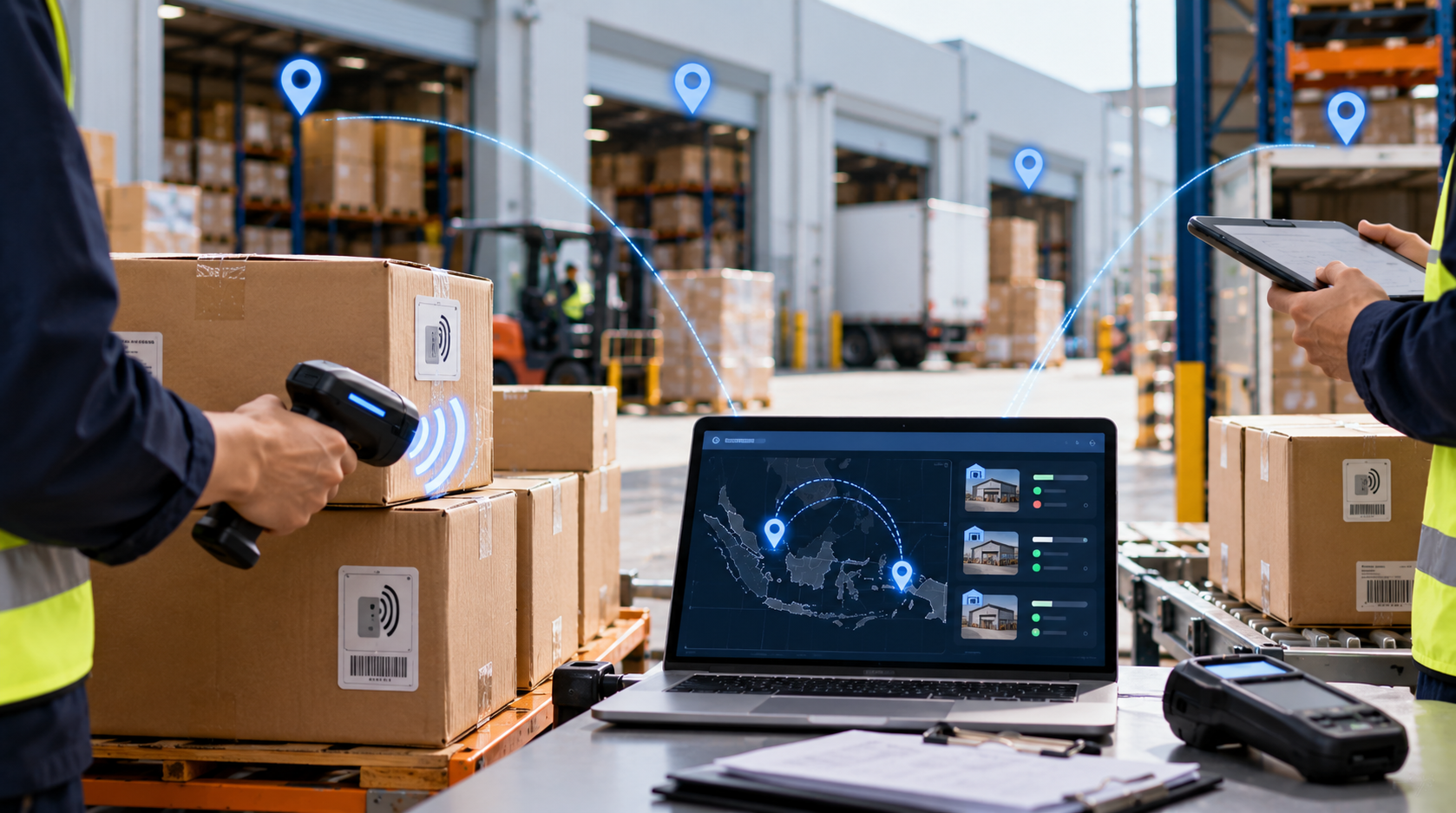 Centralized RFID Tracking for Multi-Warehouse Inventory Visibility